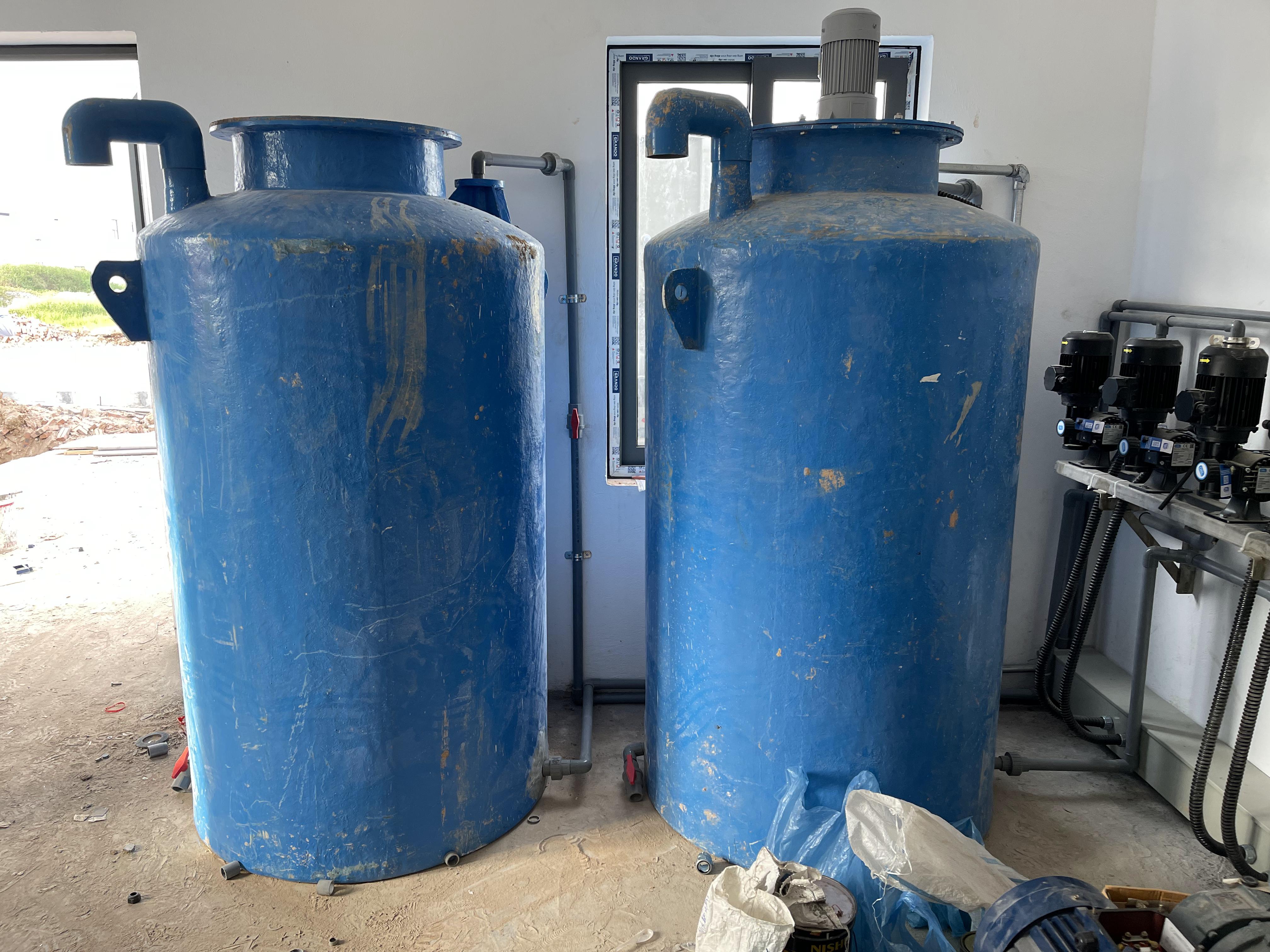  Bồn Composite Hệ Thống Xử Lý Nước Thải Nhà Máy Công Suất 20m3/Ngày.Đêm