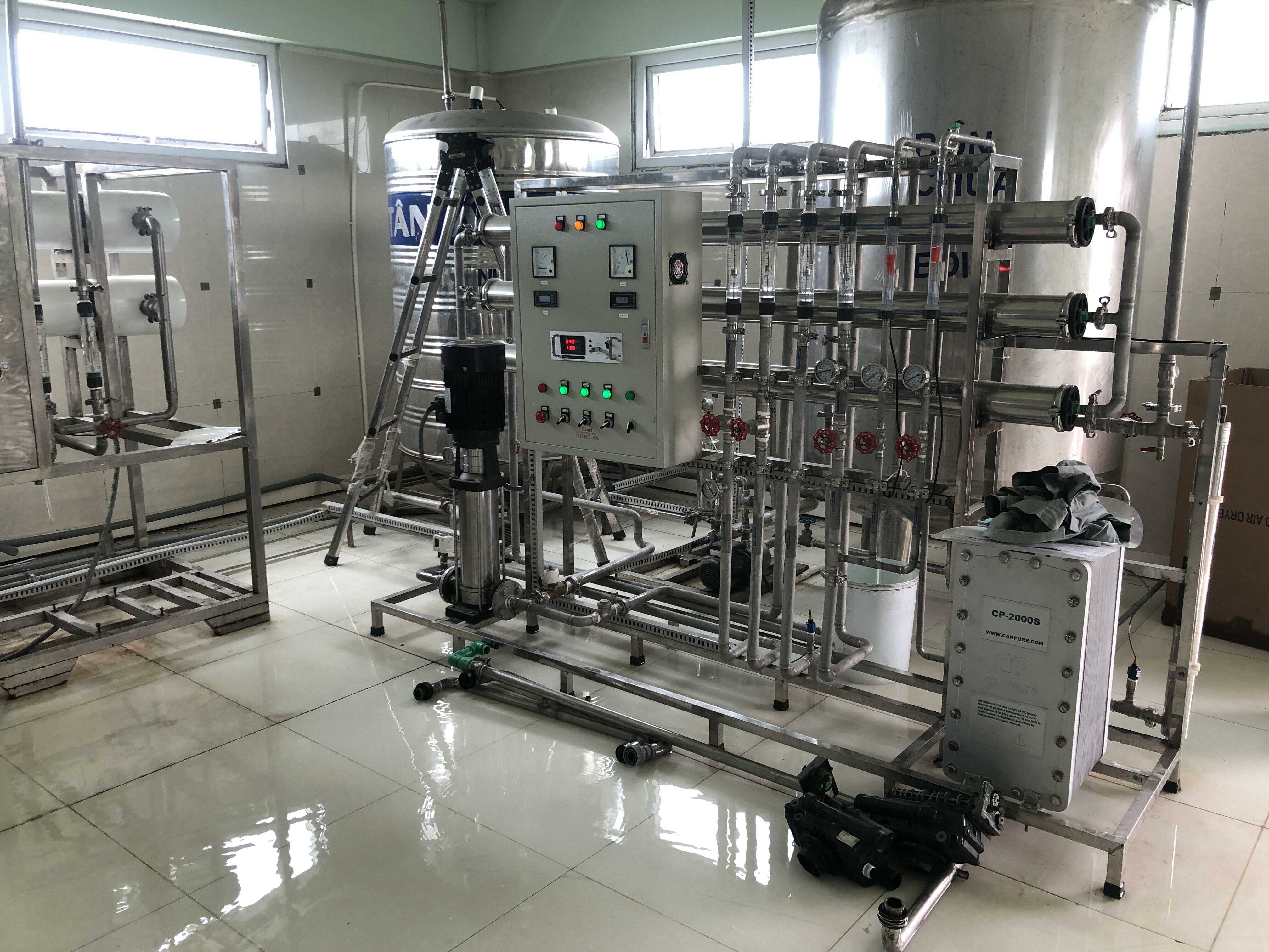 Hệ thống xử lý nước DI sản xuất thiết bị Y tế 500m3/h