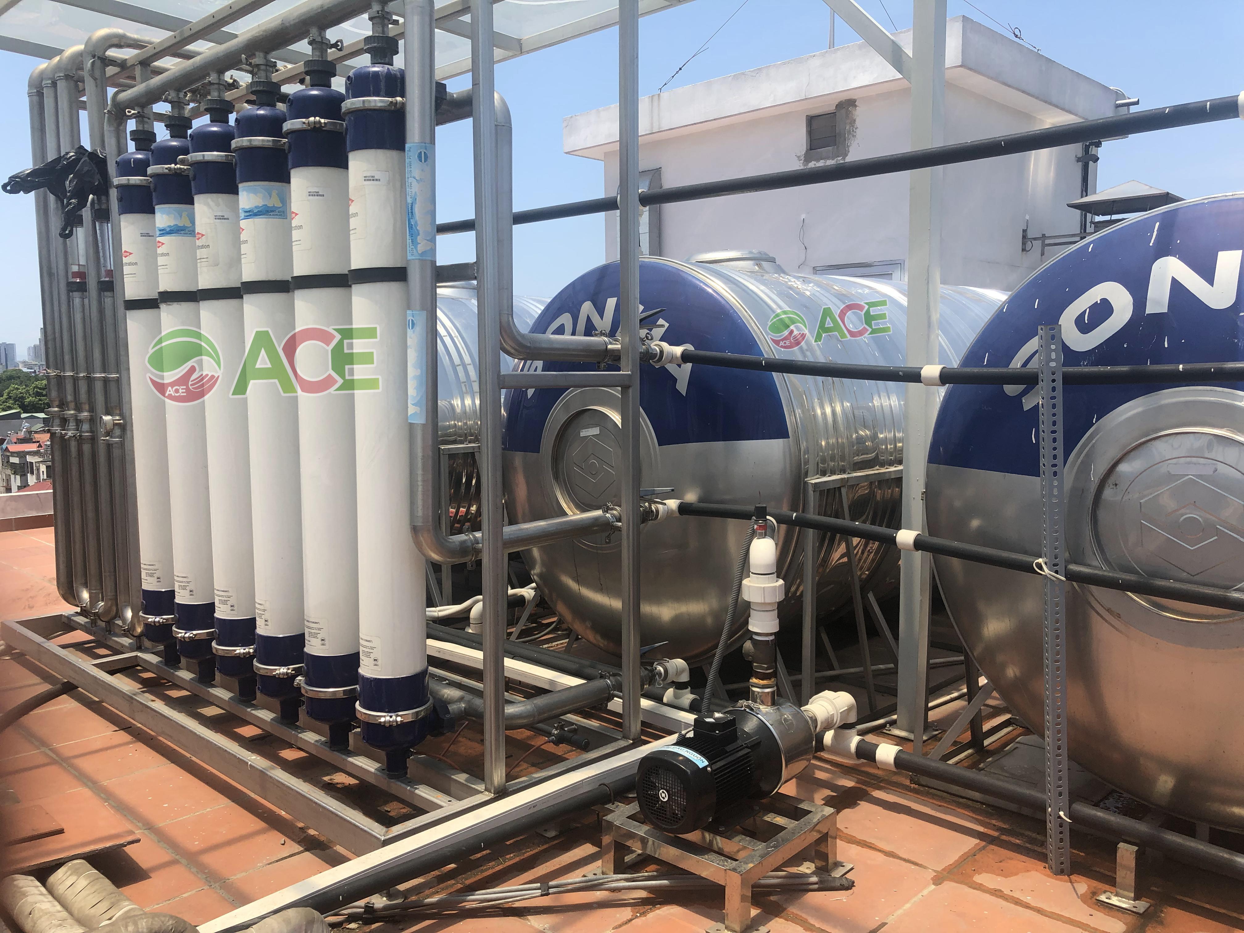  Hệ thống xử lý nước bằng công nghệ siêu lọc UF: 40m3/h