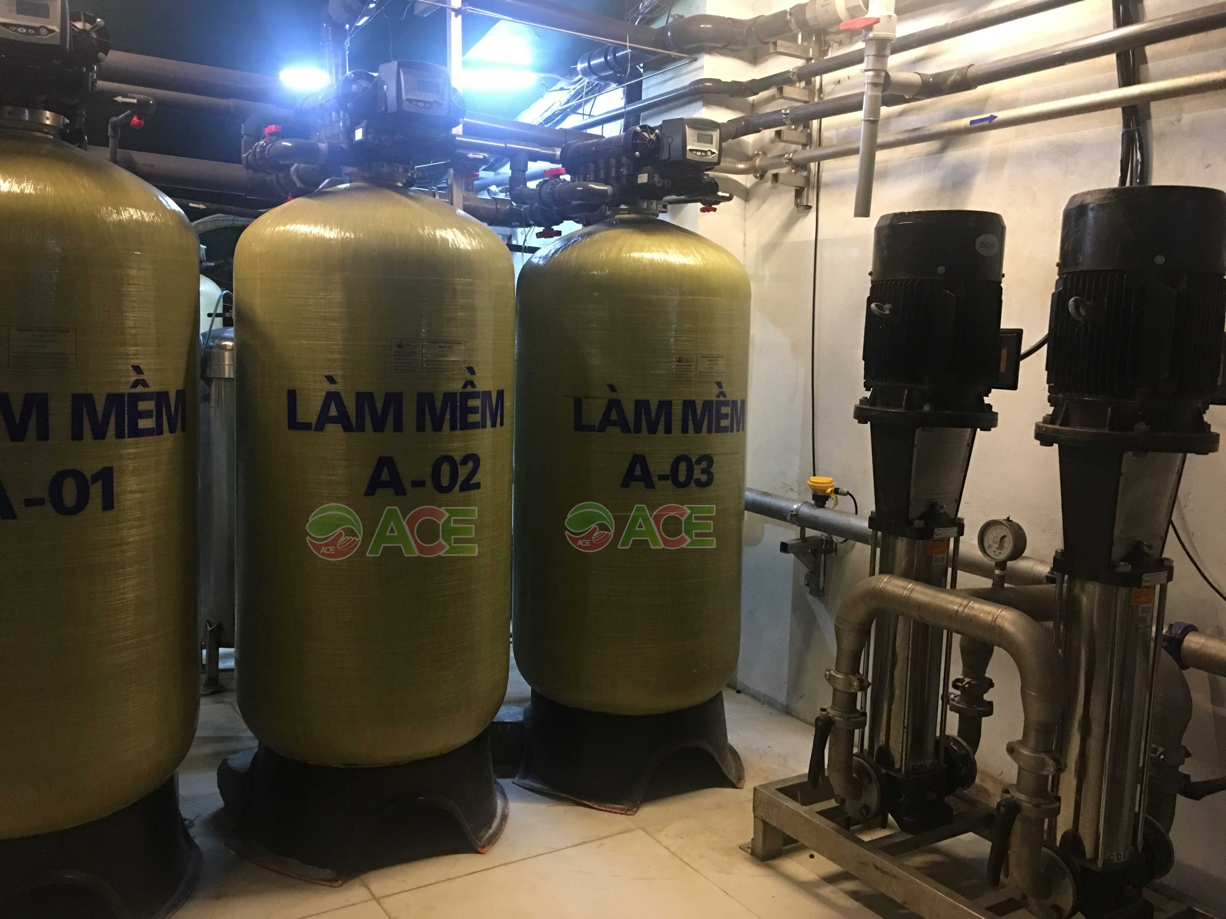  Hệ thống làm mềm nước cấp RO 2m3/h